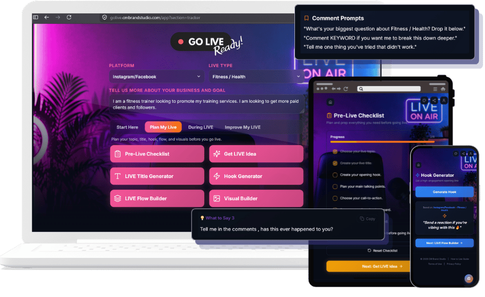 Go Live Ready preview